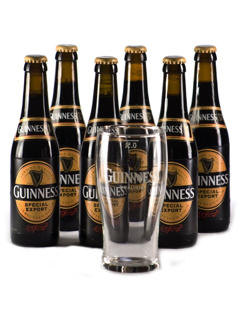 Lot de 6 Guinness 33cl + 1 verre